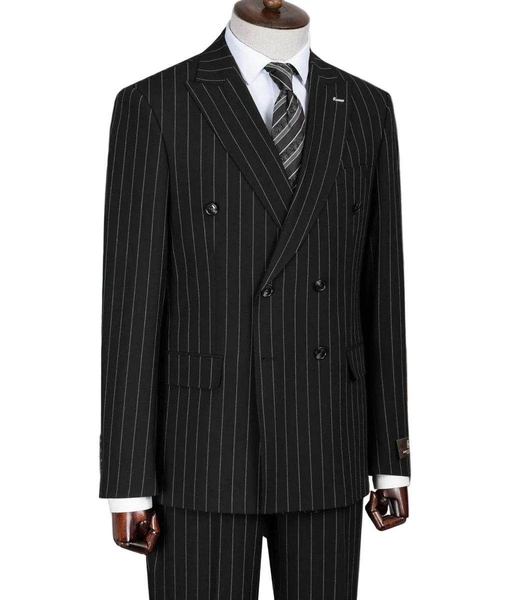 Double breasted  Stripe Suit