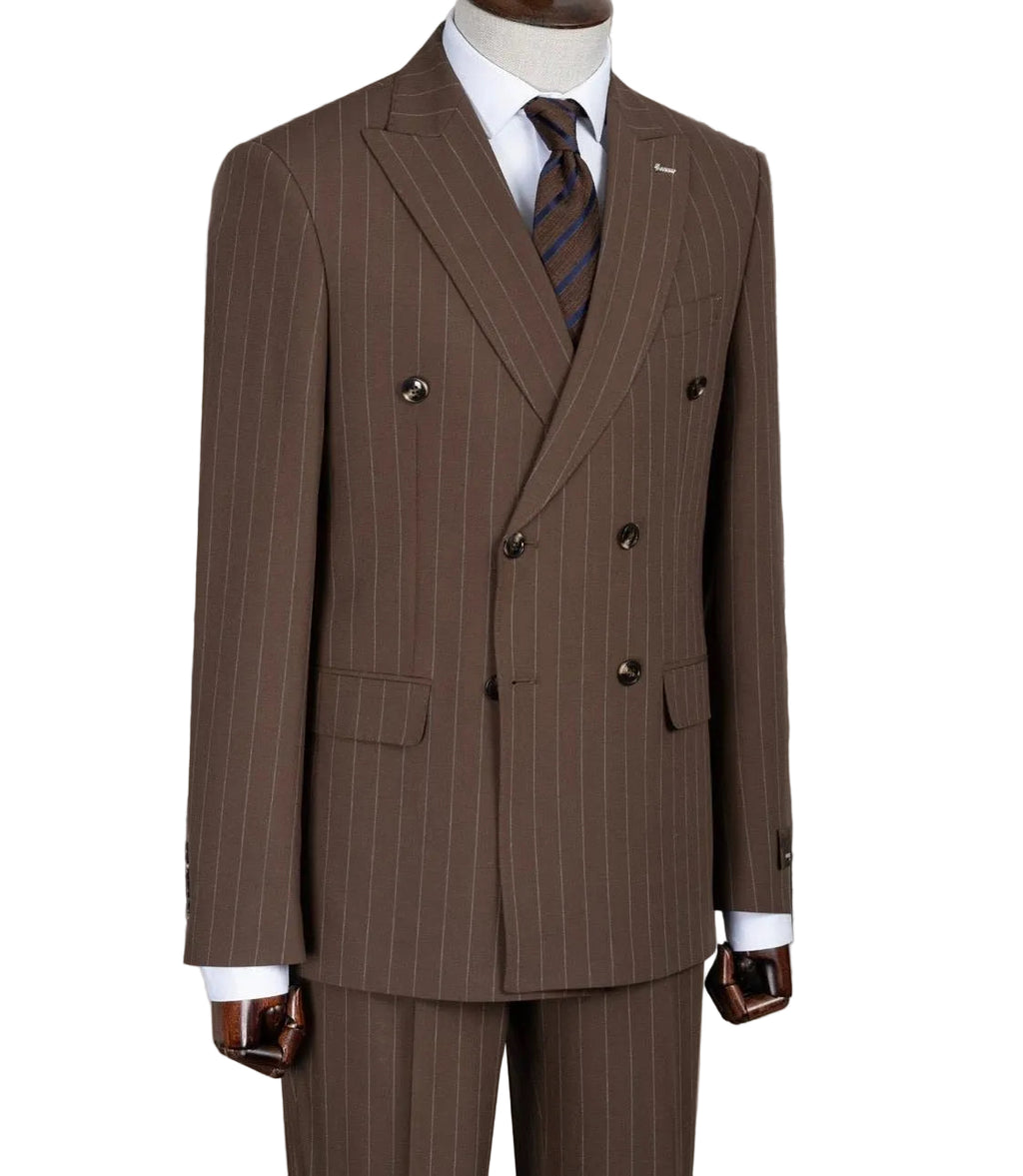 Double breasted  Stripe Suit