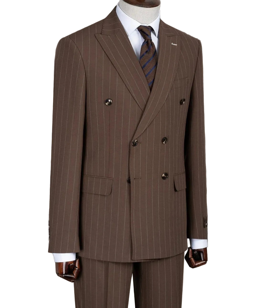 Double breasted  Stripe Suit