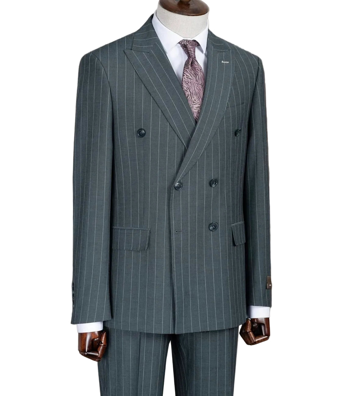 Double breasted  Stripe Suit