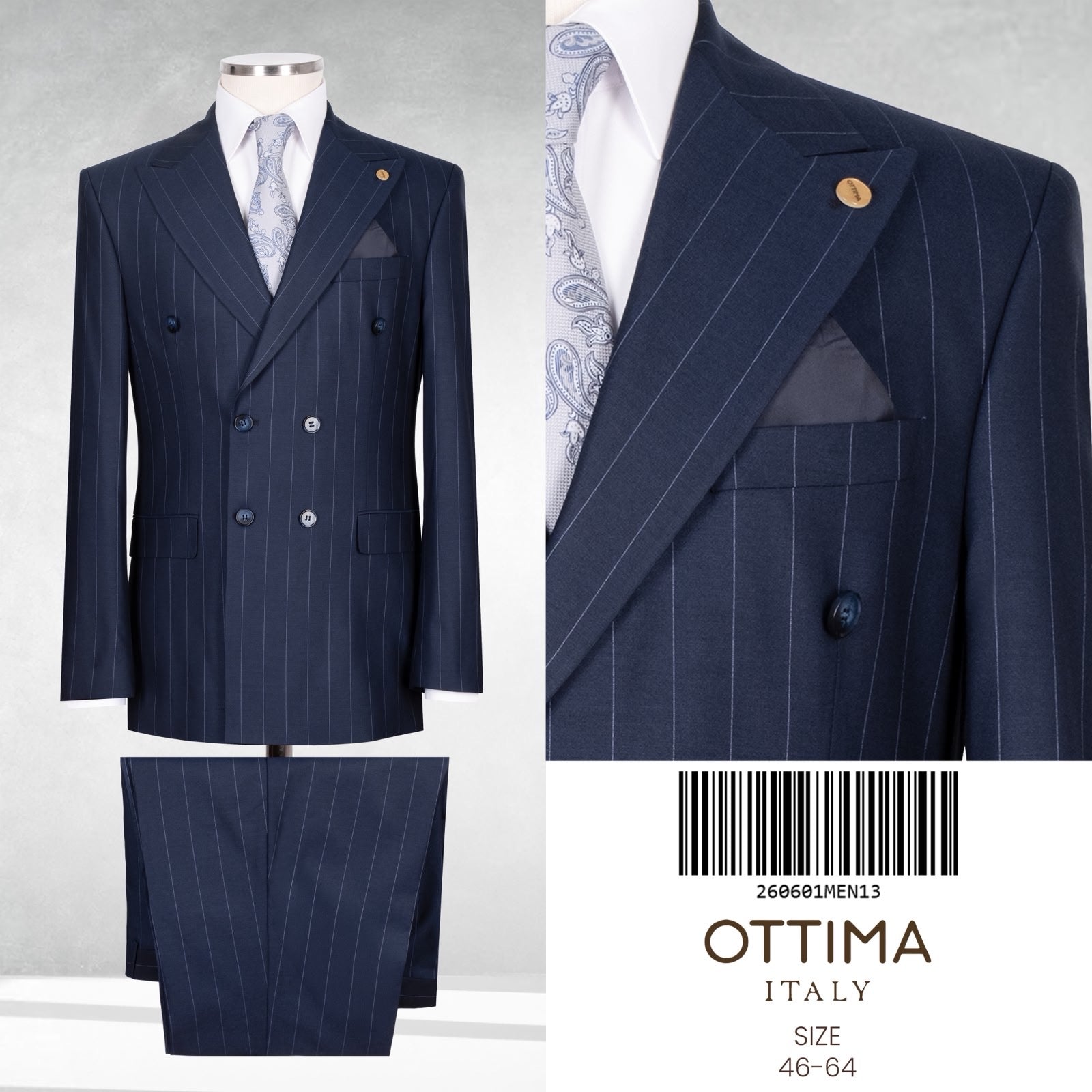 Turkish Double breasted stripe suit