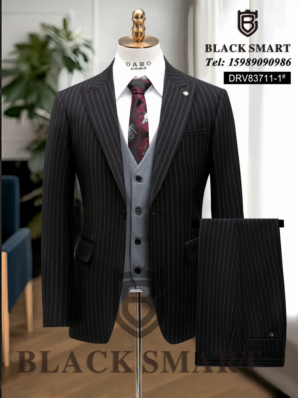 Black Smart Men Suit