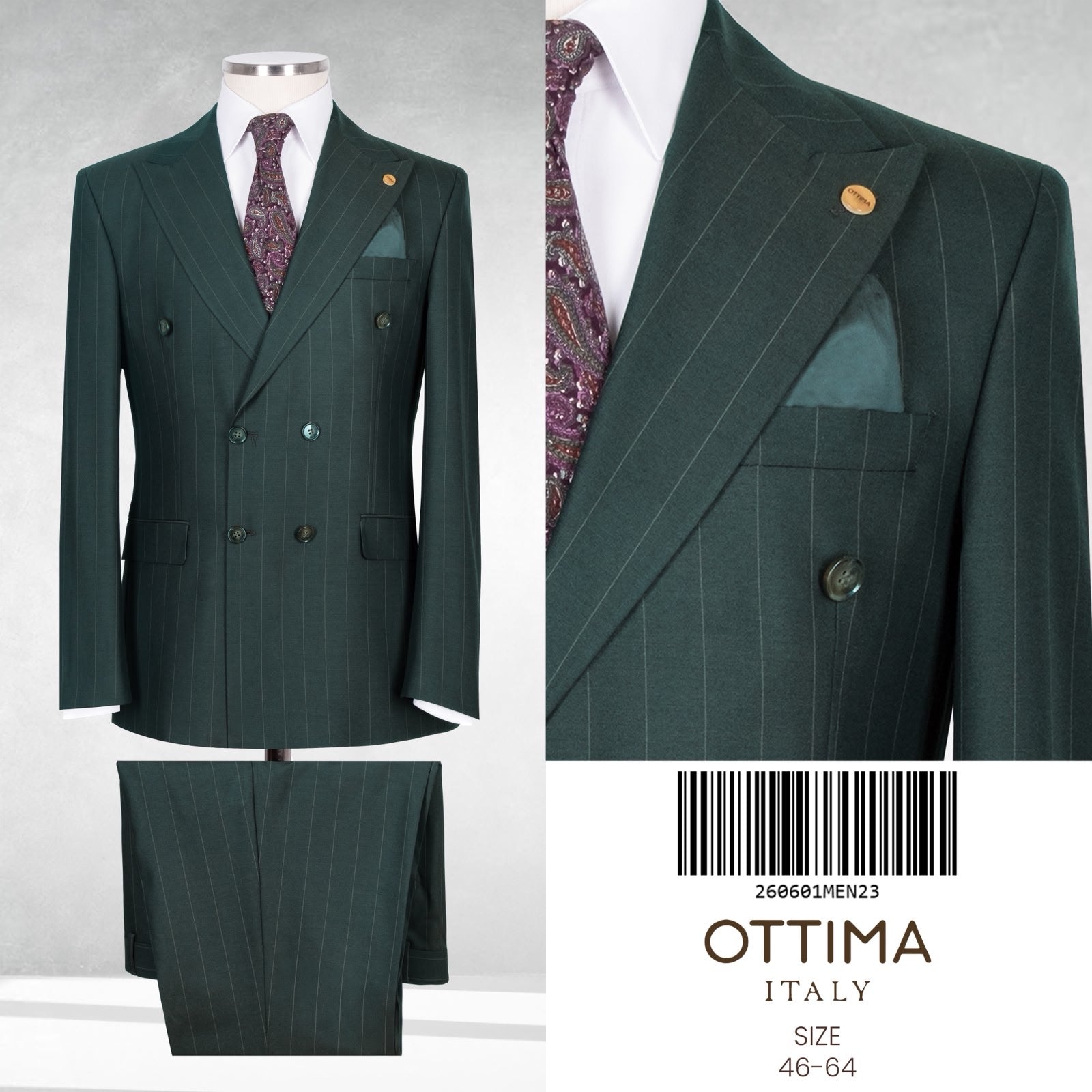 Turkish Double breasted stripe suit