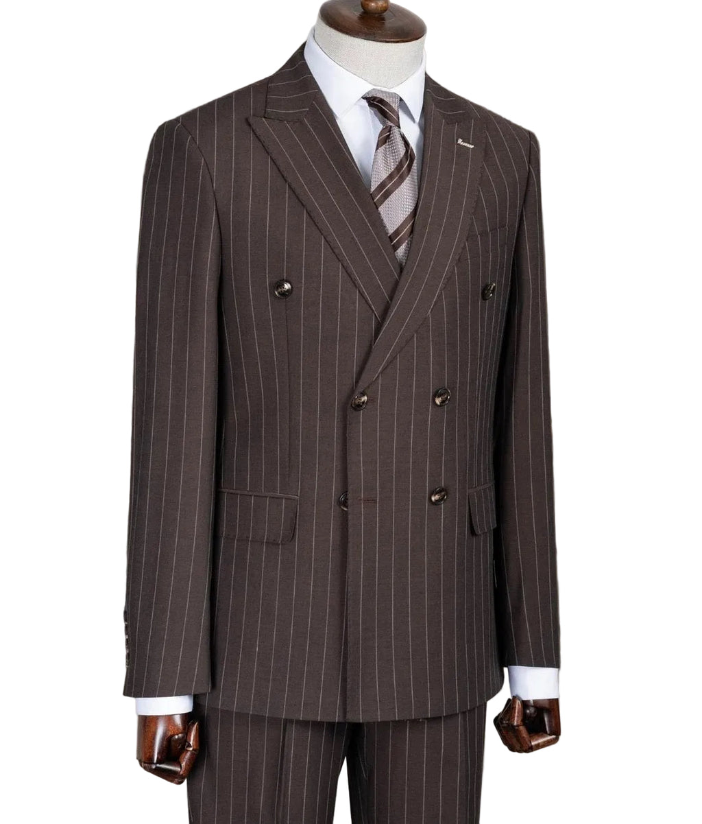 Double breasted  Stripe Suit